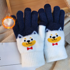 Gloves for women, winter, good-looking, cute, cartoon, warm and cold-proof, student gloves, touch screen, cycling