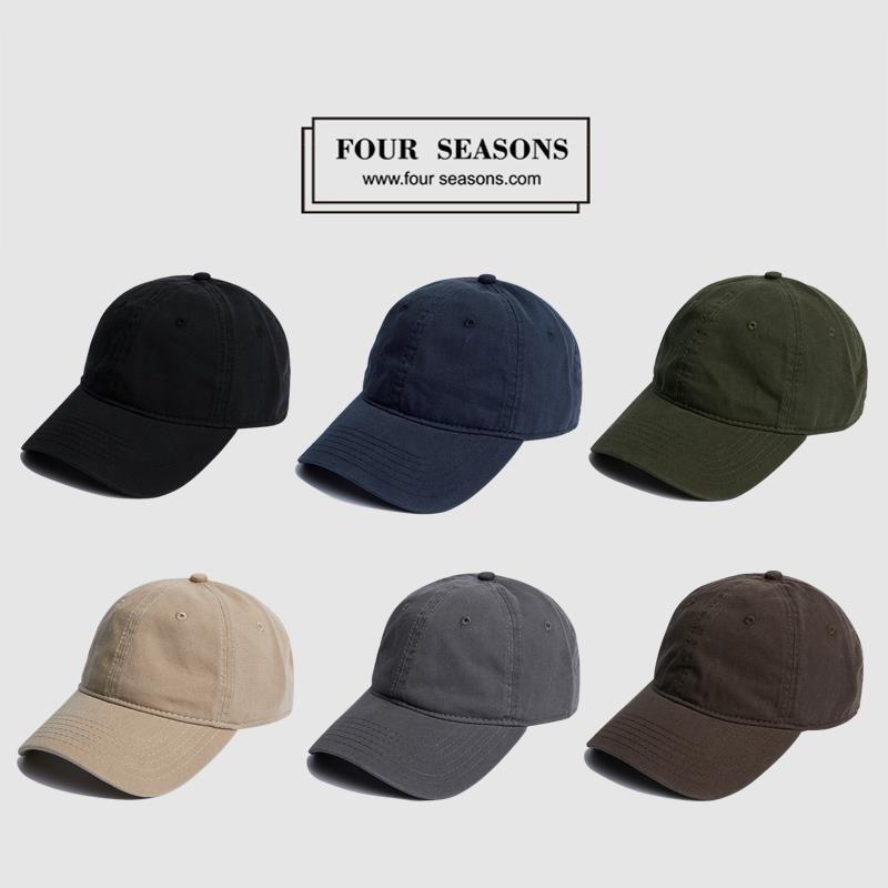 Solid color baseball cap men's retro light version casual all-match warm hat Korean style curved brim peaked hat women's fashion