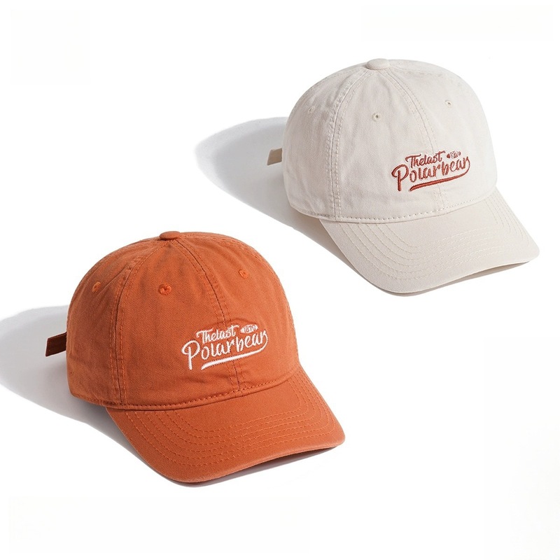 High-quality embroidered letter baseball cap for women, Japanese retro street soft top, versatile casual peaked cap for men, trendy