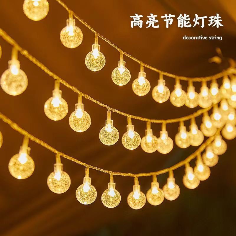led outdoor string lights star stall lights solar battery camping tent outdoor decoration atmosphere waterproof