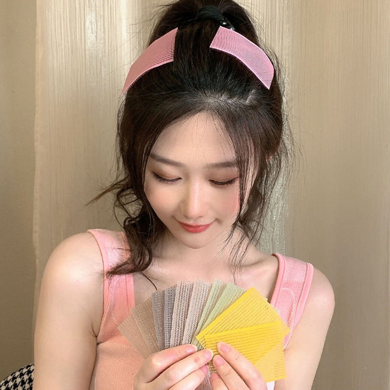Internet celebrity bangs stickers Velcro retro cute sweet broken hair artifact seamless hair stickers makeup styling sticky broken hair stickers