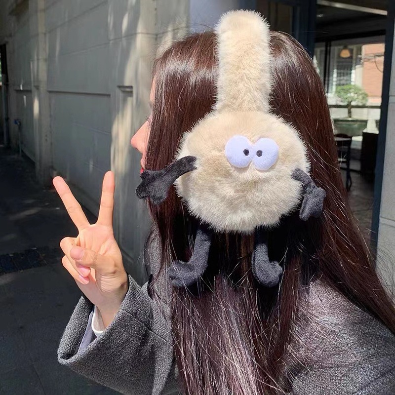 Fun and cute furry ear warm earphone type warm earmuffs outdoor windproof warm earmuffs earmuffs