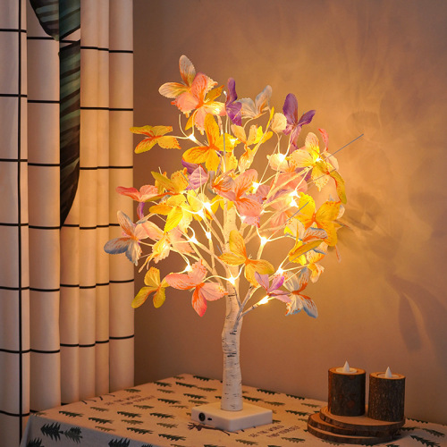 Cross-border new LED birch tree butterfly tree light string Christmas style lanterns decorative lights