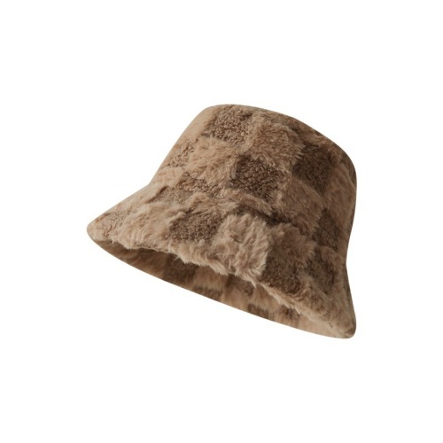 Autumn and winter lamb velvet fisherman hat girls wide brim small bucket hat showing face Korean style thickened cold-proof and warm basin hat