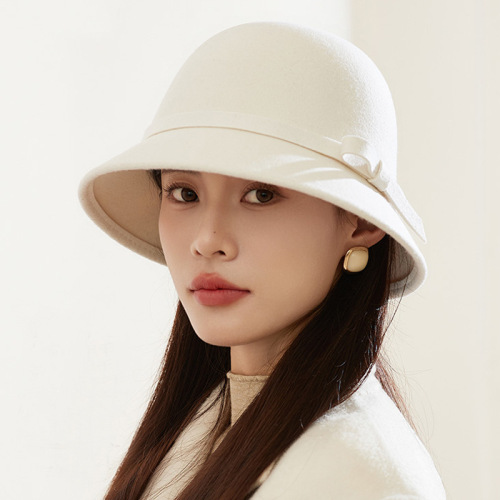 Winter woolen hat for women, autumn and winter French style felt hat, elegant lady hat, Hepburn style fisherman hat