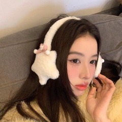 Winter cute star earphone type earmuffs and earbags for cycling to keep out the cold and warm plush ear protection earmuffs for women