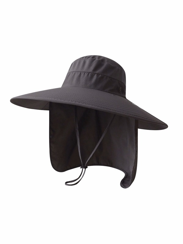 Outdoor mask, neck guard, sun protection fisherman hat, men's fishing anti-UV sun hat, large brim waterproof hat for women