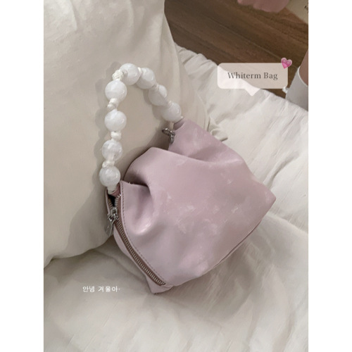 Bags Niche Design Pearl Handbag Women's Bag 2024 New Exquisite Bucket Bag Fashion Chain Crossbody Bag