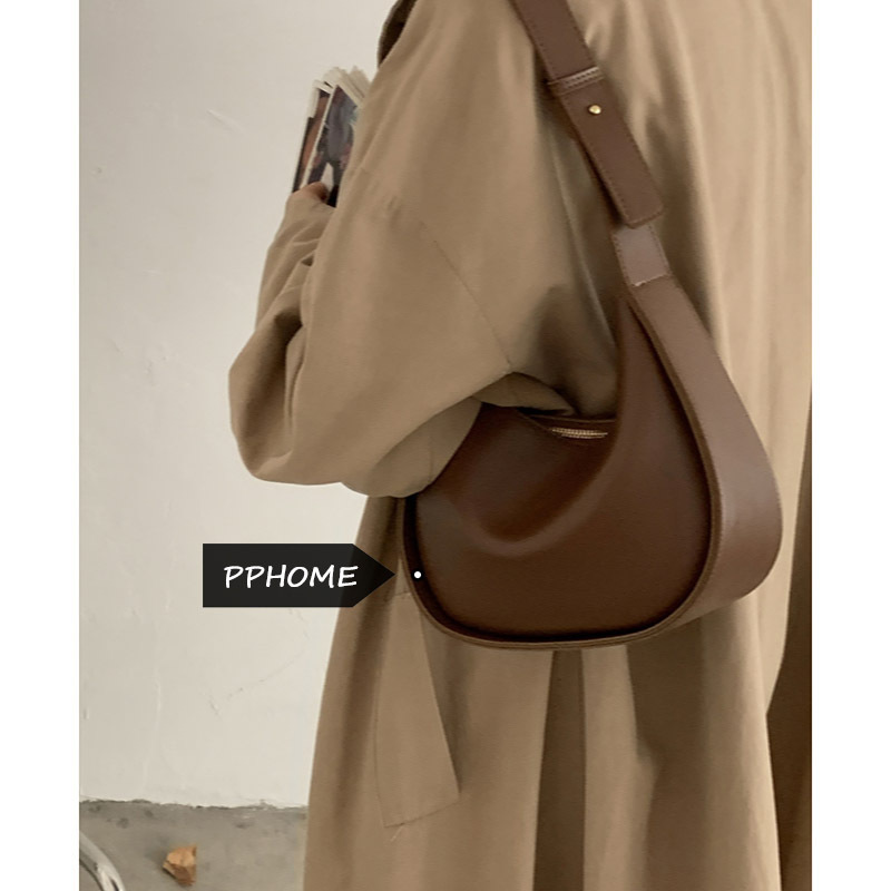 Retro Saddle Bag Women's Autumn and Winter New Trendy Fashion Korean Style Underarm Bag Niche Versatile Ins Crossbody Bag