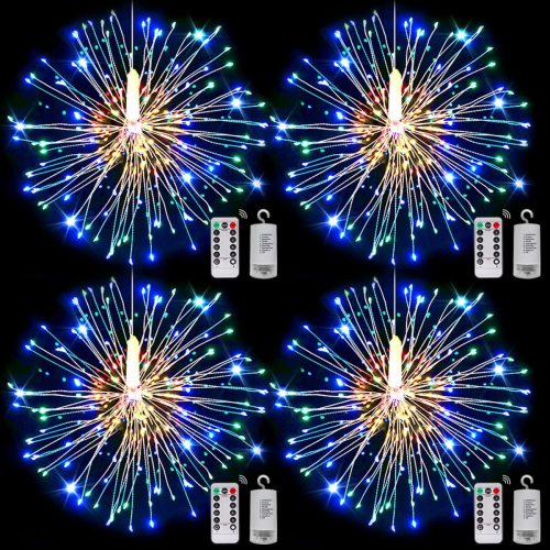 led fireworks chandelier light string christmas camping canopy decorative light baby's breath cylinder battery remote control dandelion