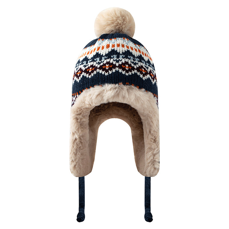 Japanese imitation rabbit fur plus velvet thickening Lei Feng hat autumn and winter Korean style warm ear protection outdoor riding ski hat trend