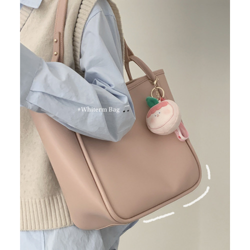 Large-capacity pink bag for women new all-match fashion commuter bag casual simple shoulder bag tote bag