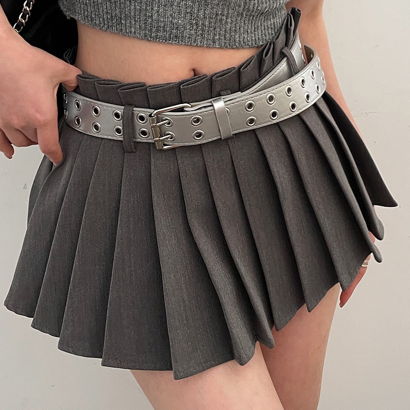 American hot girl belt female new porous belt y2k punk girl millennium decorative belt