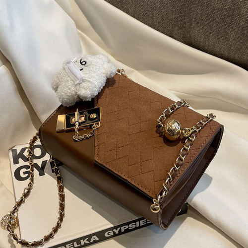 Feeling chain bag women's new fashion rhombus small square bag versatile retro spring and summer shoulder crossbody bag