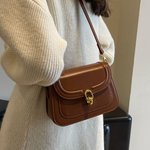 Niche style crossbody bag for women 2024 new spring and summer versatile retro small square bag high-end commuter shoulder bag