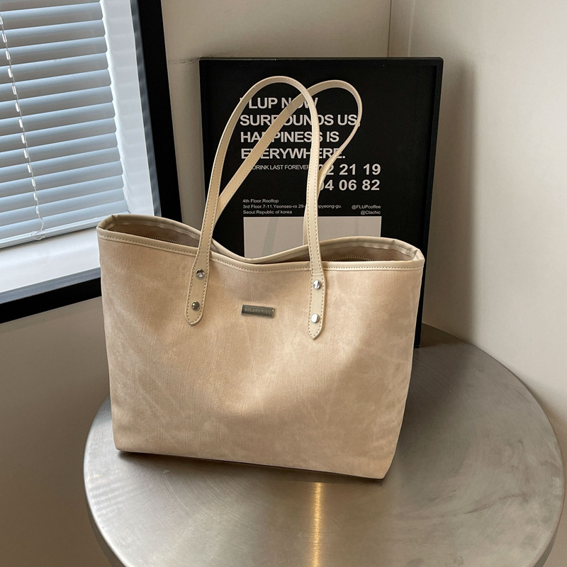 Large capacity handbag women's bag 2024 new retro shoulder bags versatile simple fashion commuter tote bag