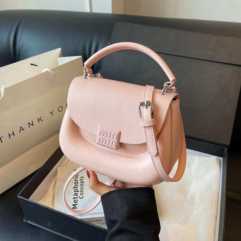 High-looking candy-colored small bag women's bag 2024 new style versatile and stylish cross-body small square bag high-end saddle bag