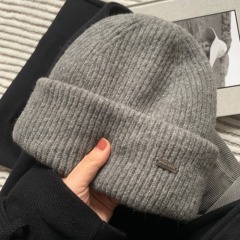 Autumn and winter warm new face small thickened and enlarged woolen hat men's and women's cold hat knitted hat