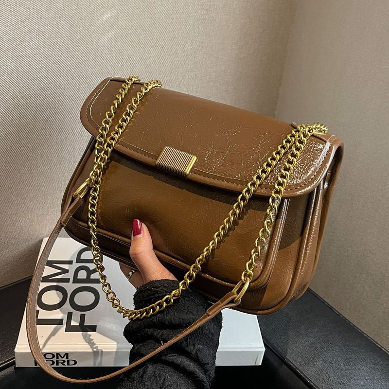 Retro high-end armpit bag for women 2024 autumn and winter new chain small square bag casual commuting shoulder crossbody bag