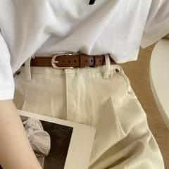 New punch-free belt for women, simple and versatile, casual student jeans belt