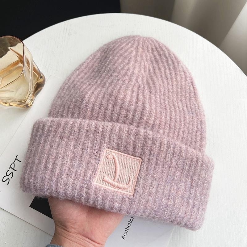 Hat Women's 2024 New Foreign Trade Big Head Circumference Wool Hat Winter Versatile Loose Warm Cold Hat Big Face Shows Small Face