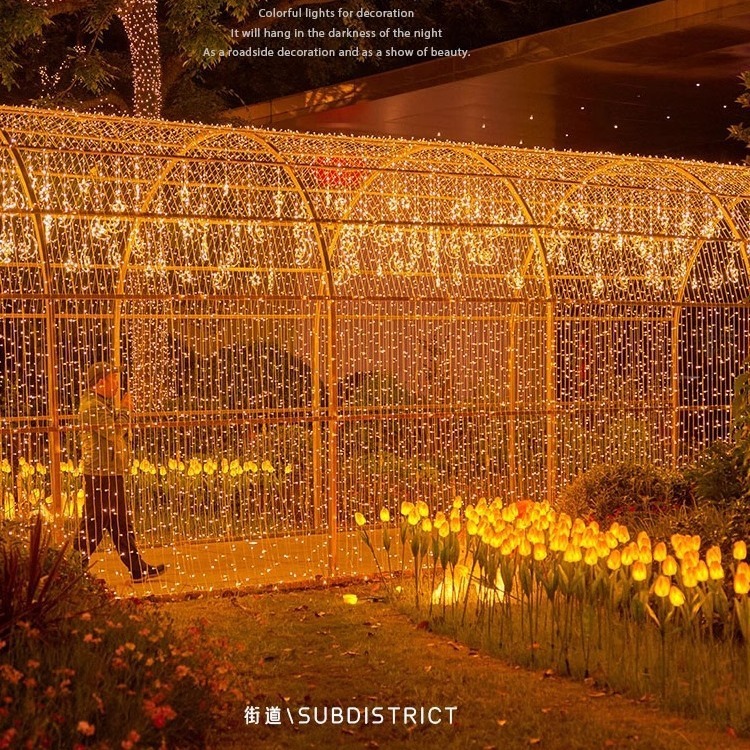 LED lanterns outdoor waterproof gypsophila string lights Christmas hanging lights shopping mall shop wedding flashing lights holiday decoration lights
