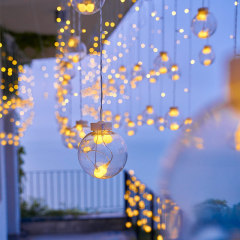 Outdoor wish ball curtain light solar light string wishing ball courtyard balcony atmosphere light waterproof decorative light bulb