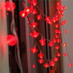LED New Year red lantern strings, festive lanterns, flashing lights, decorative supplies, Lantern Festival, Spring Festival festive small lanterns