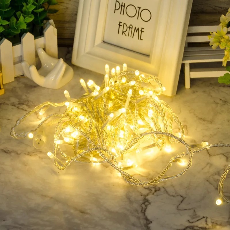 LED light string safety low voltage full specification adapter plug waterproof light string 24V all copper colored light plug accessories