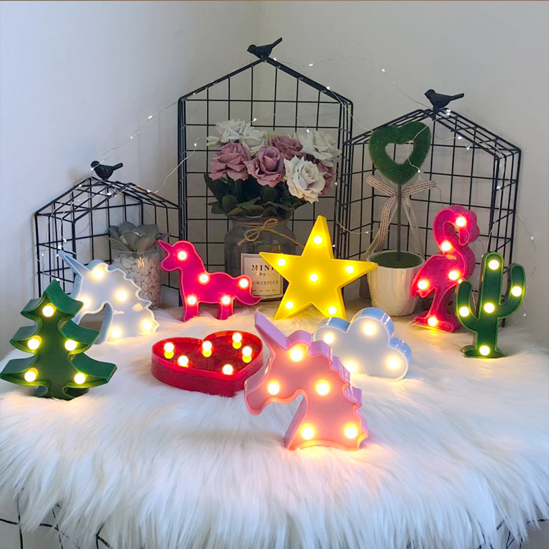 LED modeling light mini cactus light flamingo christmas light decorative night light