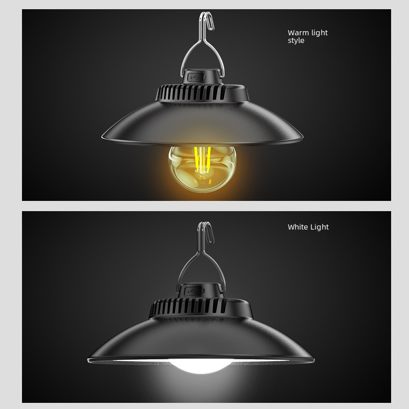 New retro atmosphere light bulb, flying saucer hanging light, ball camping light, straw hat ball light, outdoor light wholesale
