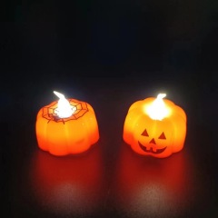 Electronic Candle Light Halloween Decoration Glowing Electronic Pumpkin Lantern Script Killing Prop LED Candle Light