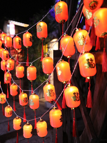 New Chinese style LED New Year decoration arrangement lanterns decorative lanterns Phnom Penh blessing red lanterns LED string lights