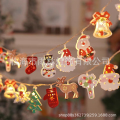 Cross-border LED Christmas wrought iron string lights for the elderly snowman Christmas lights Christmas tree holiday decoration lights atmosphere lights flashing