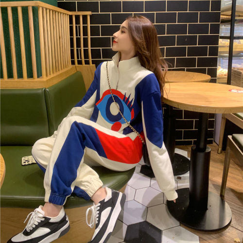 846# Fashion Women's Spring and Autumn Season 2024 New Arrival High-Grade Long Sleeve Sweatshirt Set with Stylish Two-Piece Set