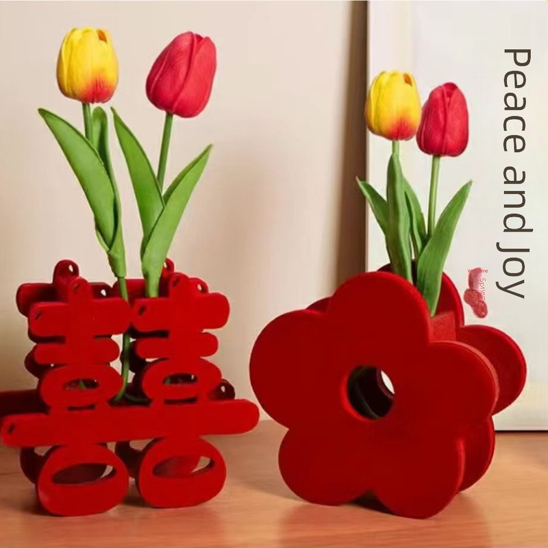 Wedding room decoration small ornaments wedding engagement three-dimensional table wedding creative vases bedroom living room wedding outfit