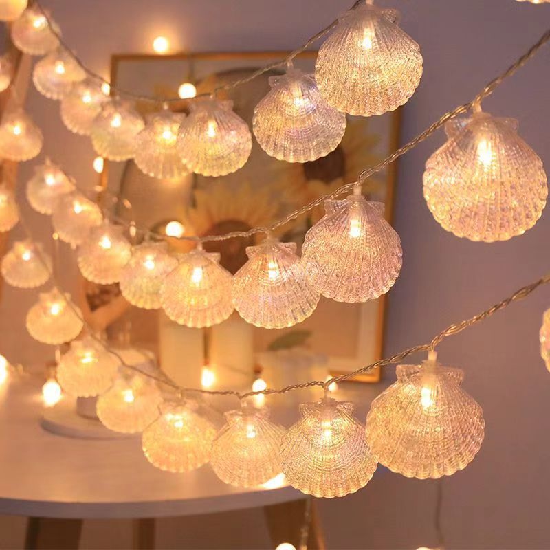Cross-border new LED colorful shell starfish five-pointed star lamp festival room dormitory indoor and outdoor decoration atmosphere light