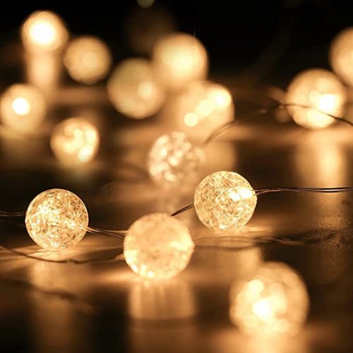 Amazon's popular copper wire lamp cracked beads indoor and outdoor festival waterproof LED copper wire lamp ball decorative lantern