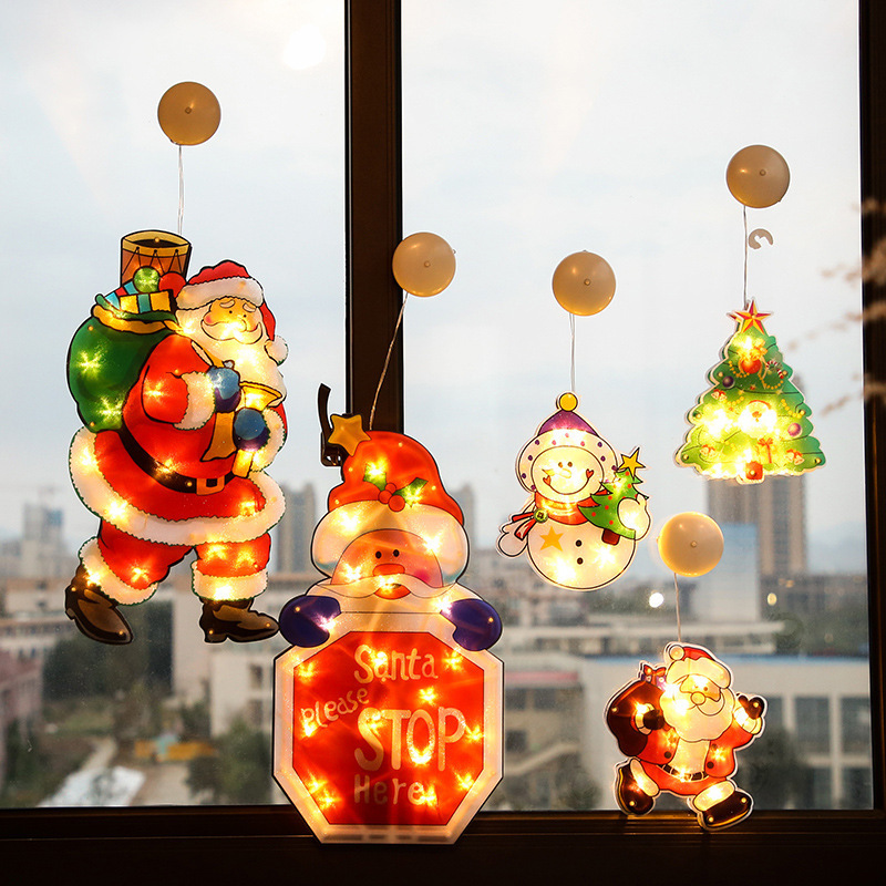 Christmas light string cross-border cartoon led Christmas old man decorative lights snowman lanterns outdoor decoration atmosphere