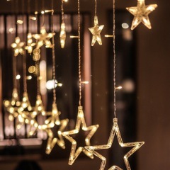 Internet celebrity LED atmosphere curtain waterfall light small star lights colorful lights flashing string lights starry room decoration layout