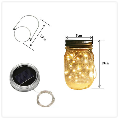 Solar Mason Jar Light Outdoor Waterproof E-commerce Hot Selling Solar Light Outdoor Garden Light Automatically turns on after dark