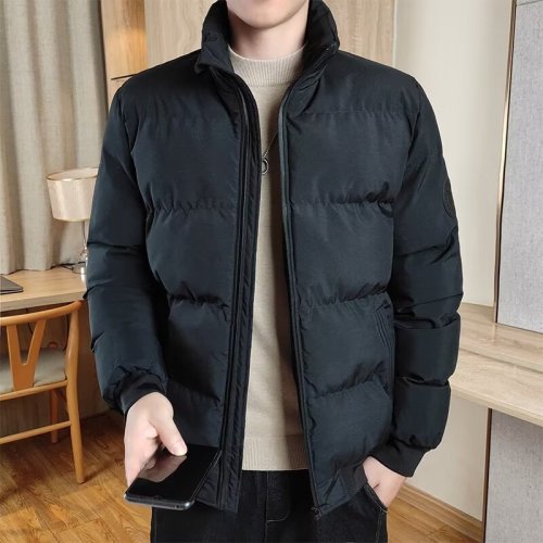 Can be returned and exchanged in second batch, autumn and winter classic tiger head cotton coat, business stand collar, casual student loose cotton coat