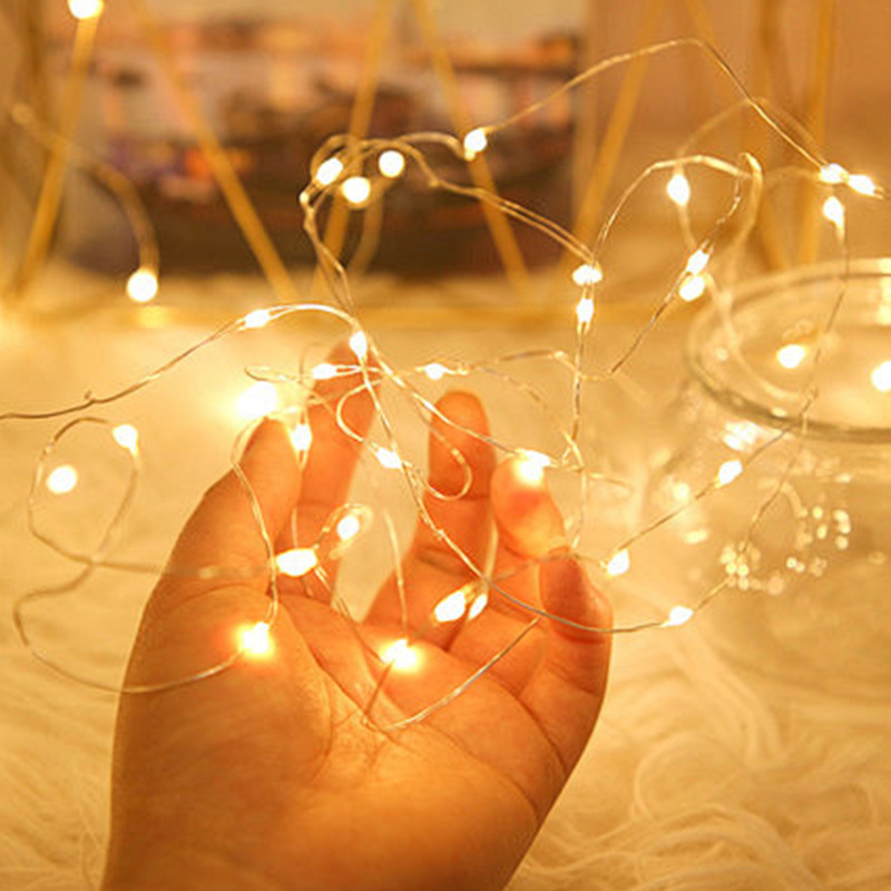 Children's Day decoration led flash light string quick flash three-speed adjustable copper wire light string small lantern