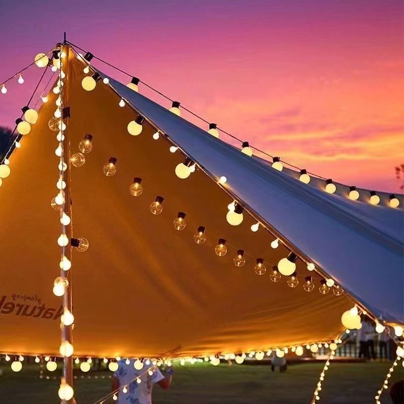 led solar light string small colorful light bulb light string stall light G50 bulb camping atmosphere light decorative light string light