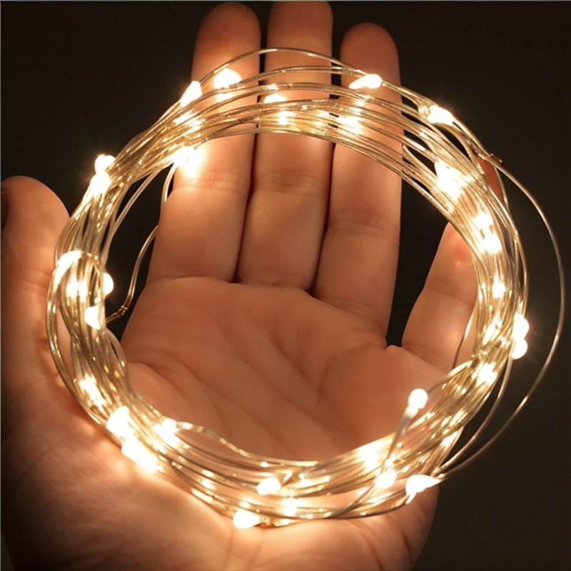 LED decorative lights copper wire star string lights waterproof flashing lights starry room 520 layout atmosphere small light bulbs