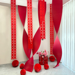 Wedding decoration wedding room wedding props folding corrugated paper wave origami festive decoration wedding suit latte art