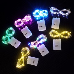 Large wholesale LED button battery small white box colorful flower light string Christmas tree decoration copper wire atmosphere string light