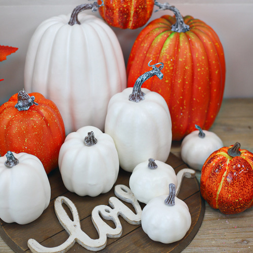 Simulated pumpkin model Halloween pumpkin ornaments decorative props Halloween diy accessories small ornaments