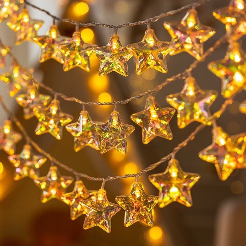 Solar LED Colorful Outdoor Laser Star Light String Birthday Scene Layout Atmosphere Light Outdoor Camping