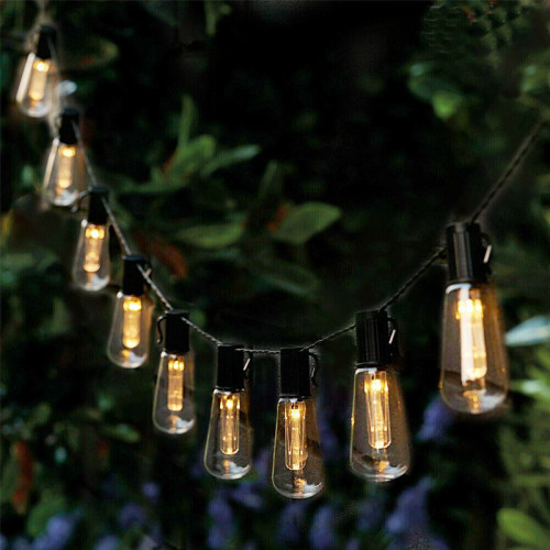 Solar courtyard outdoor string lights LED Edison bulb light string Christmas decoration light bulb light cross-border new model